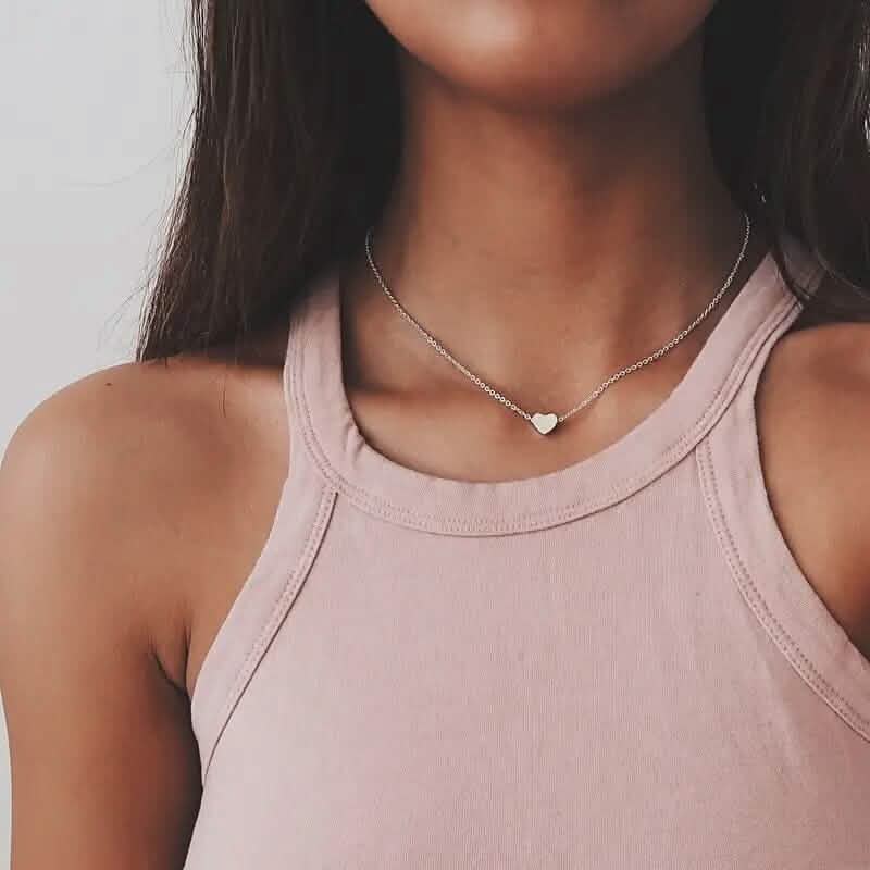 Simple Exquisite Heart-Shaped Pendant Alloy Necklace by DailySale