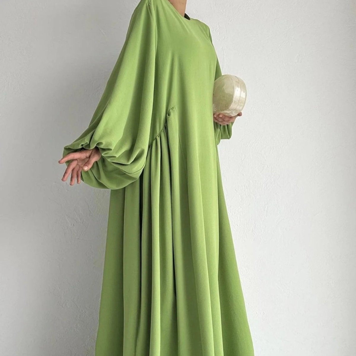 Simple Puff Balloon Sleeve Abaya (MA066) by Mariam's Collection