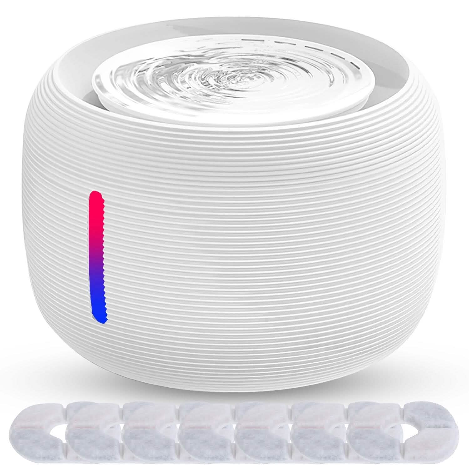 Smart Pet Drinking Fountain with LED Light 7-Pack Replaceable Water Filters by DailySale