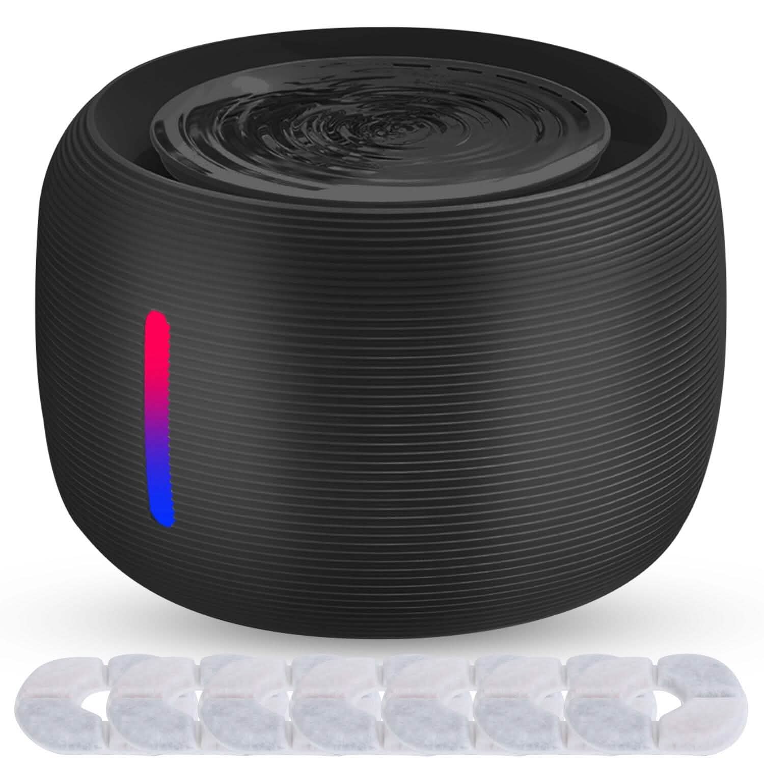 Smart Pet Drinking Fountain with LED Light 7-Pack Replaceable Water Filters by DailySale