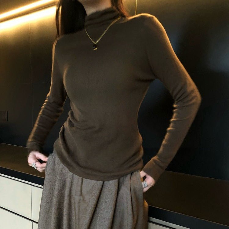 Soft Wool Blend Turtleneck Base Layer Top(MS179) by Mariam's Collection