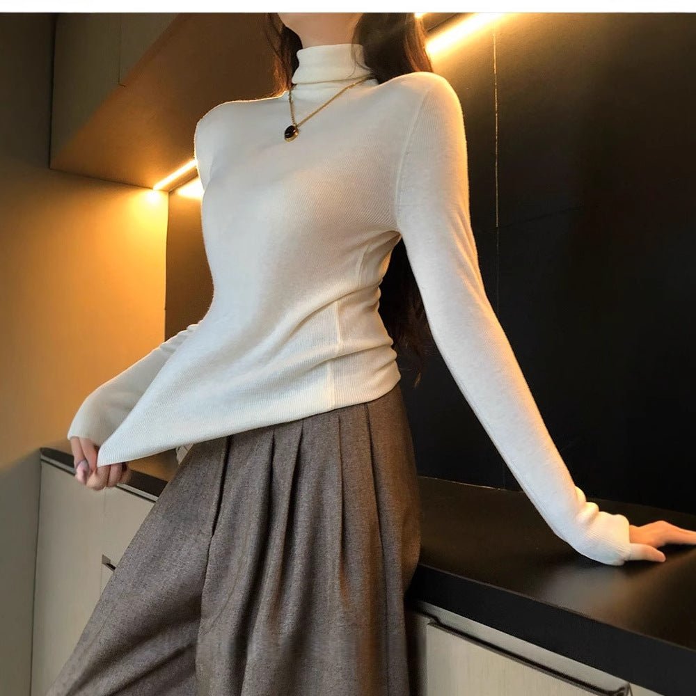 Soft Wool Blend Turtleneck Base Layer Top(MS179) by Mariam's Collection