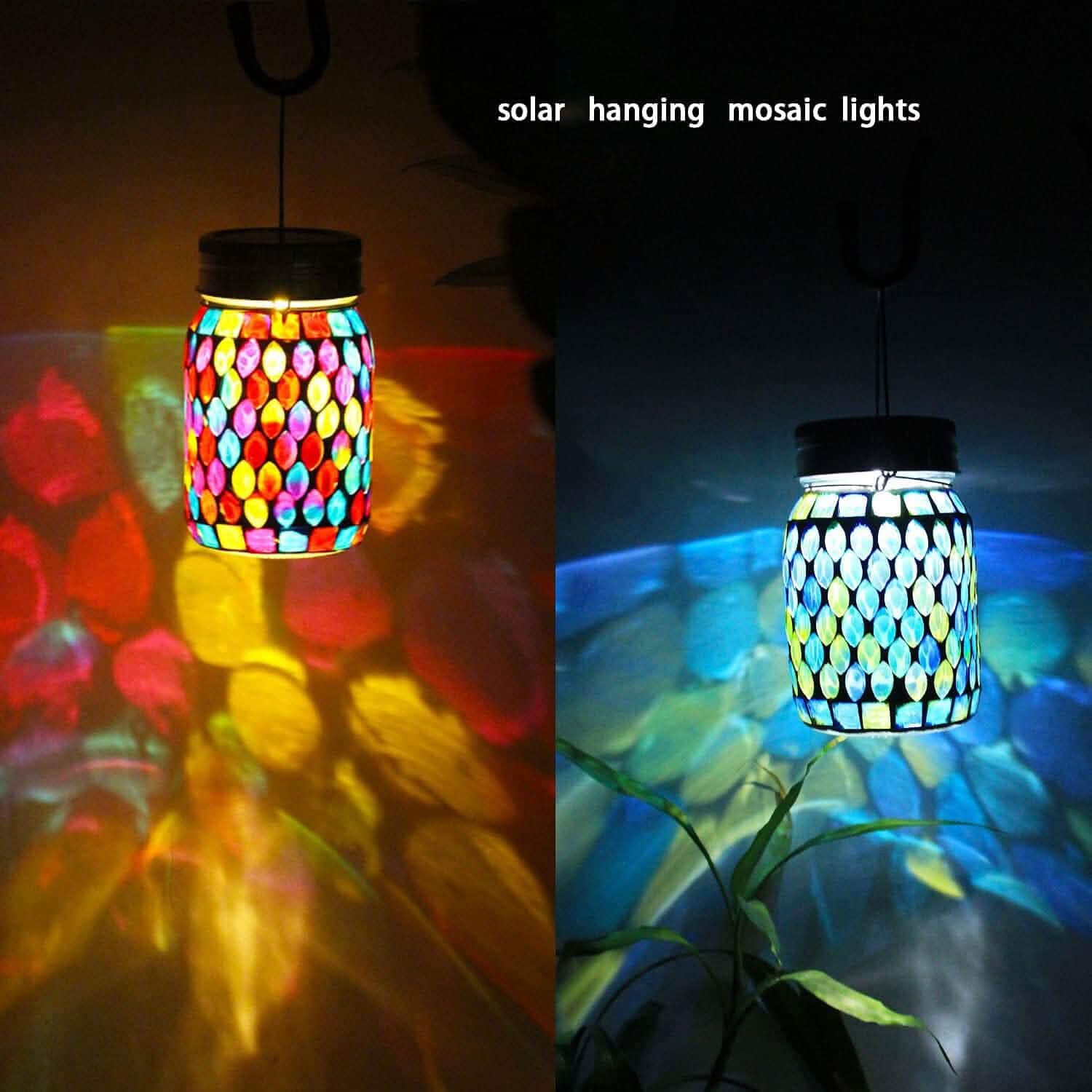 Solar Mosaic LED Waterproof Outdoor Hanging Lanterns by DailySale