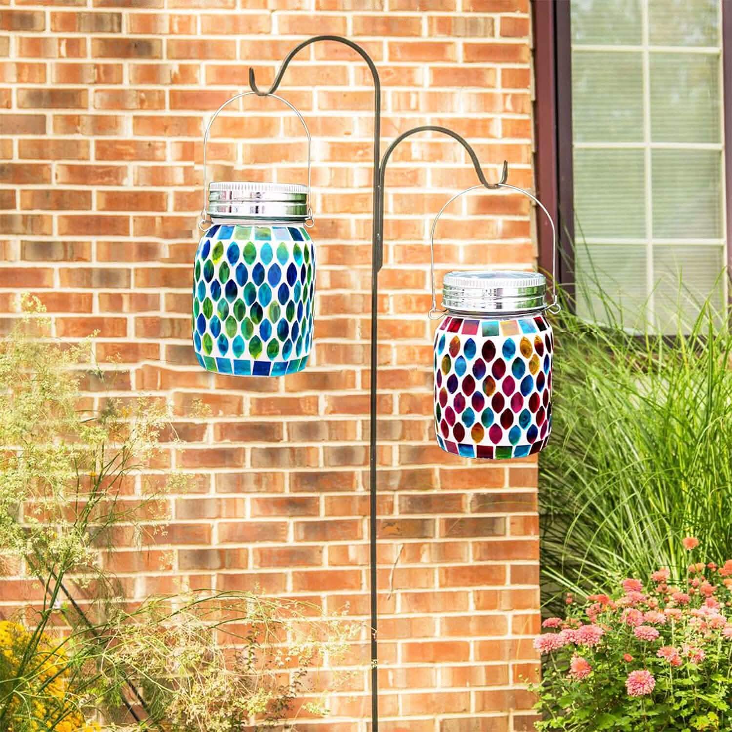 Solar Mosaic LED Waterproof Outdoor Hanging Lanterns by DailySale