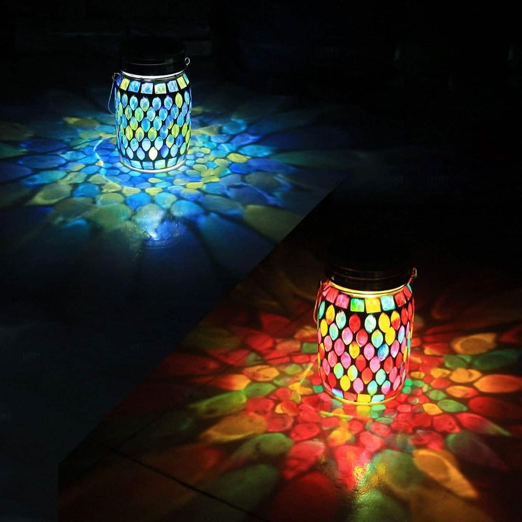 Solar Mosaic LED Waterproof Outdoor Hanging Lanterns by DailySale