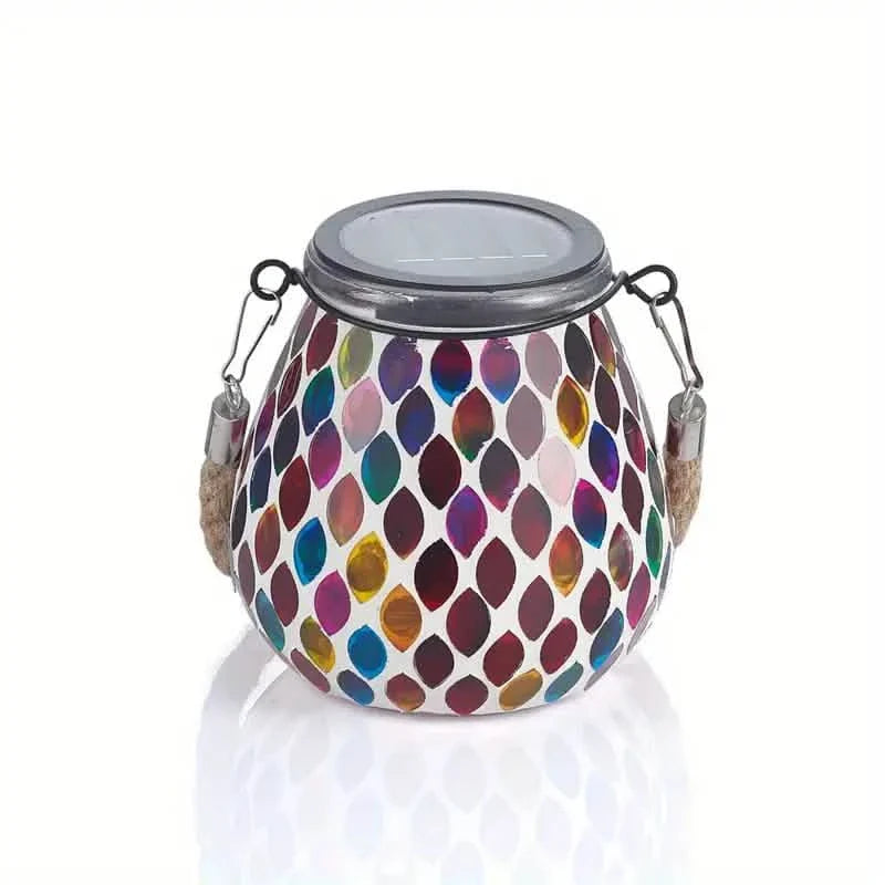 Solar Outdoor Mosaic Lantern by DailySale