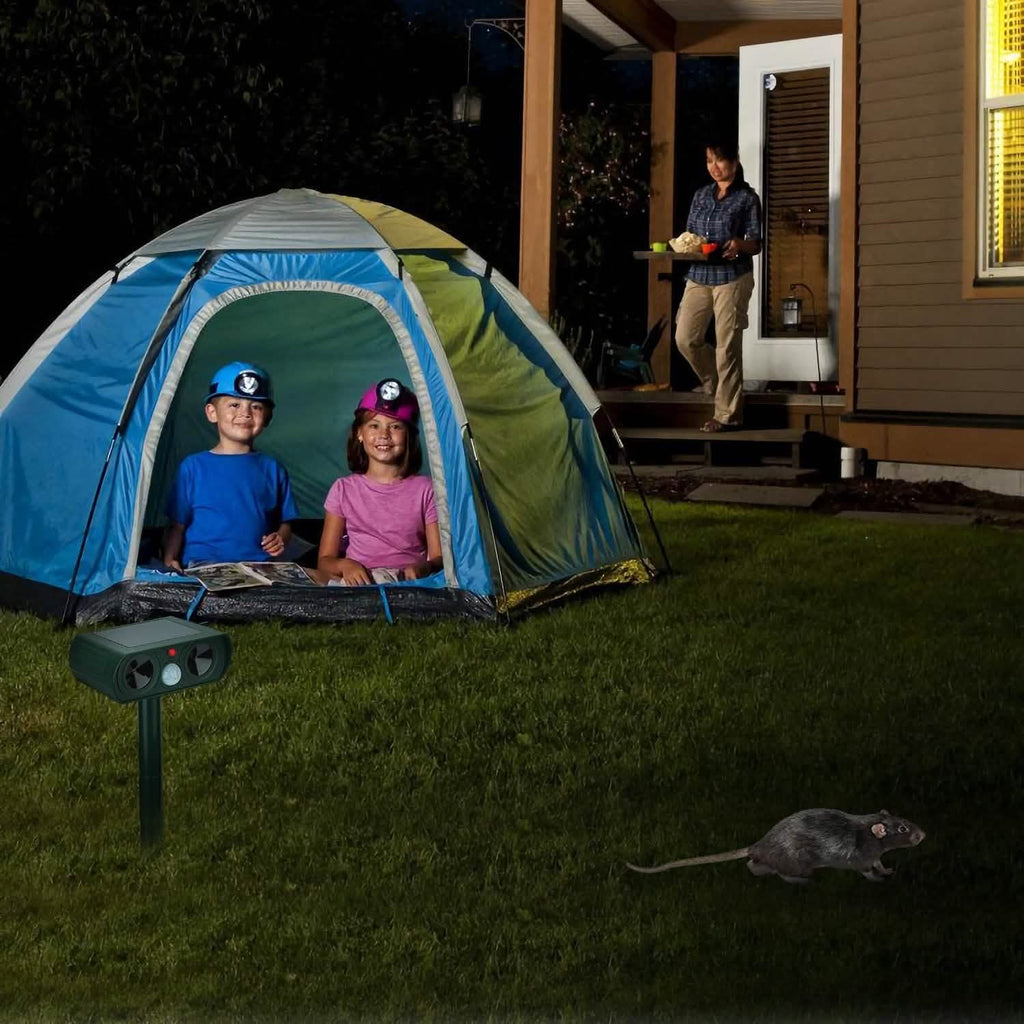 Solar Powered Ultrasonic Animal Repeller by DailySale