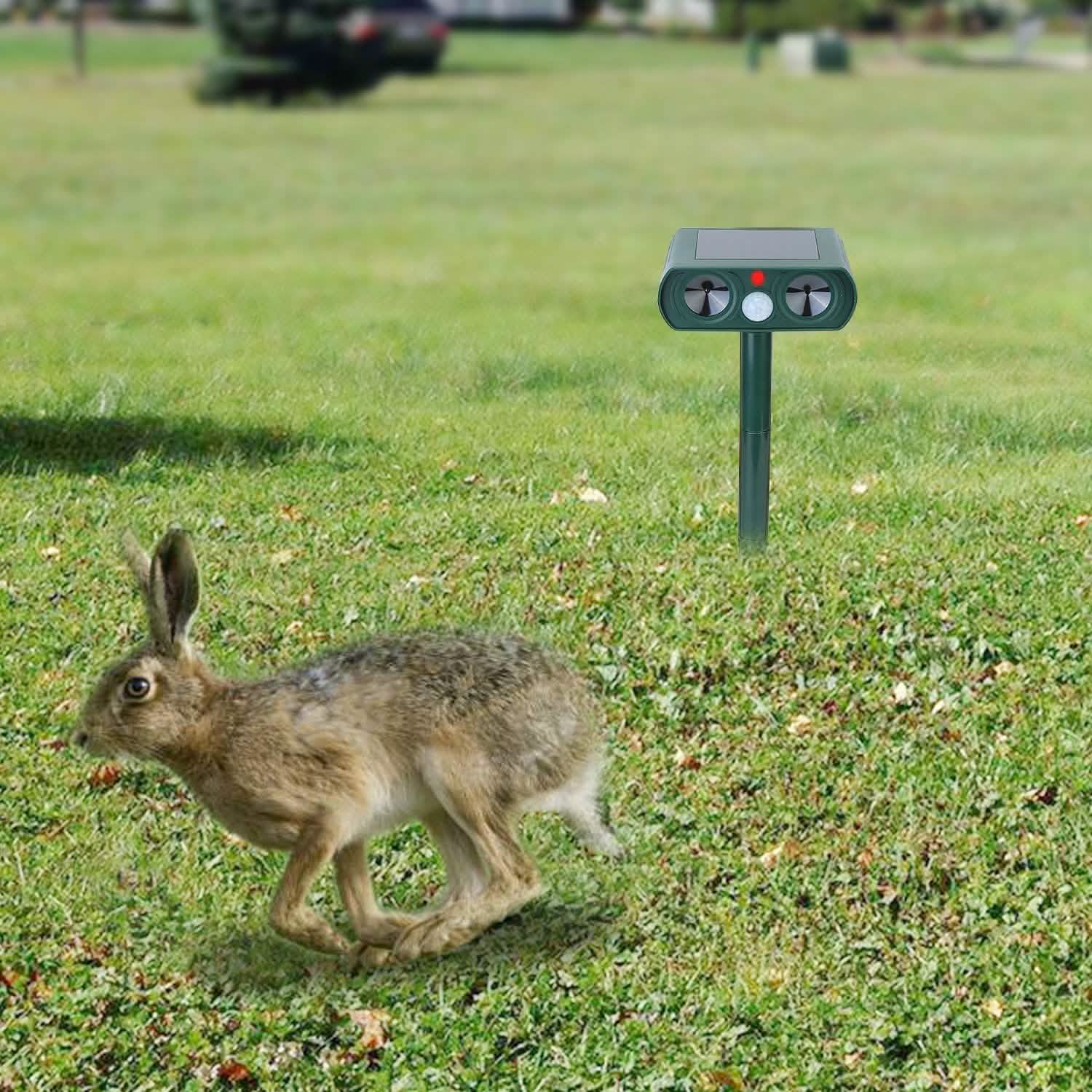 Solar Powered Ultrasonic Animal Repeller by DailySale