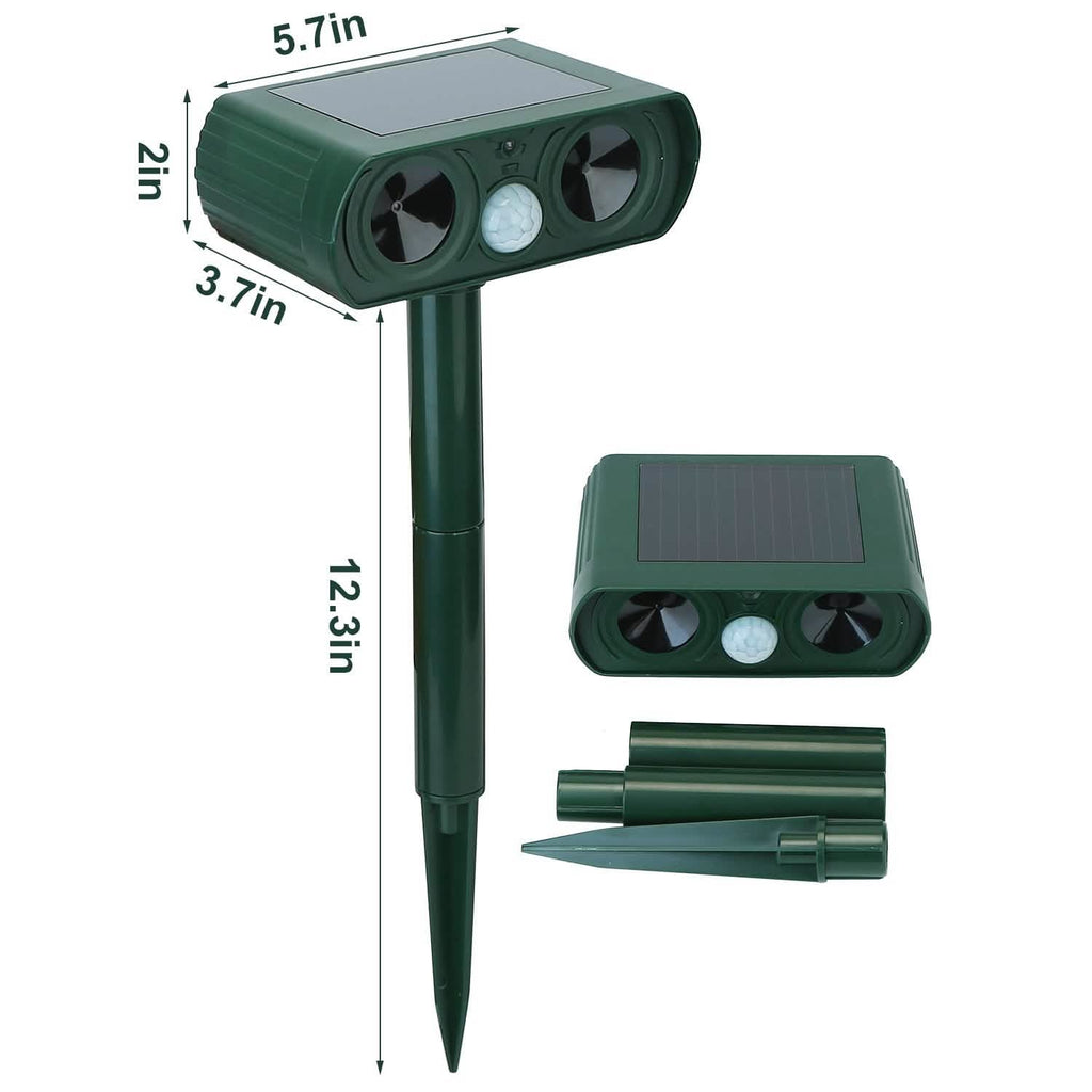 Solar Powered Ultrasonic Animal Repeller by DailySale