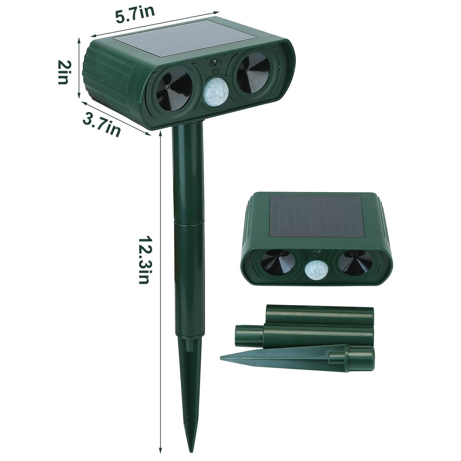Solar Powered Ultrasonic Animal Repeller by DailySale