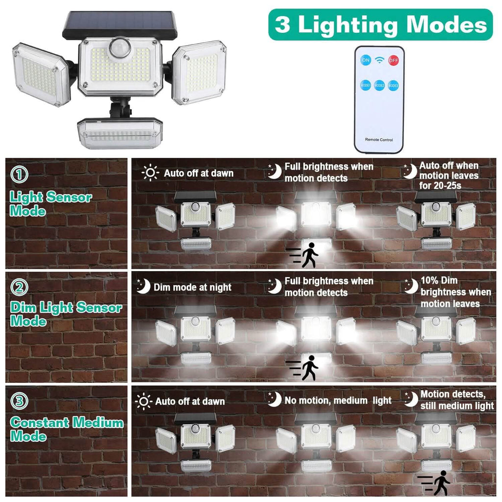 Solar Powered Wall Lights Outdoor Motion Sensor Lamps by DailySale