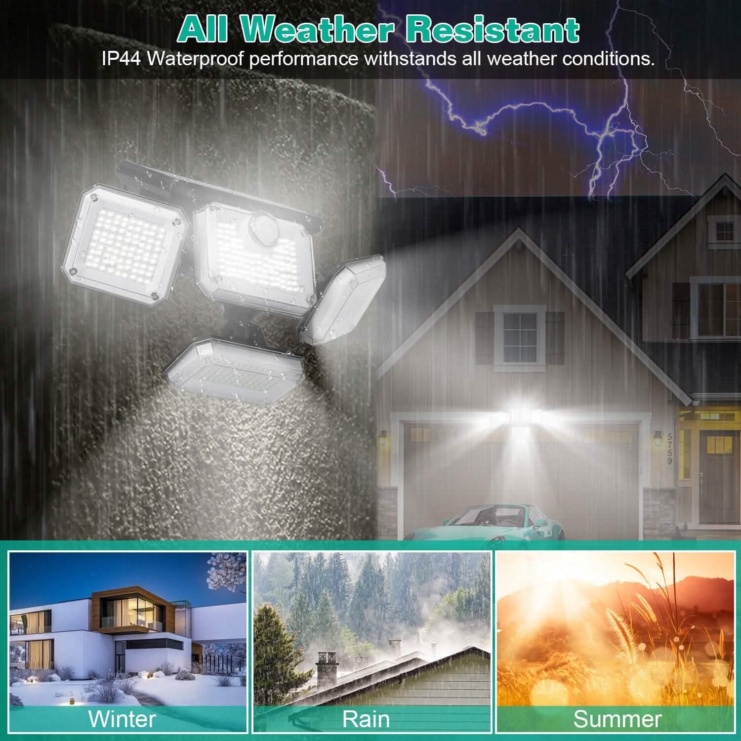 Solar Powered Wall Lights Outdoor Motion Sensor Lamps by DailySale