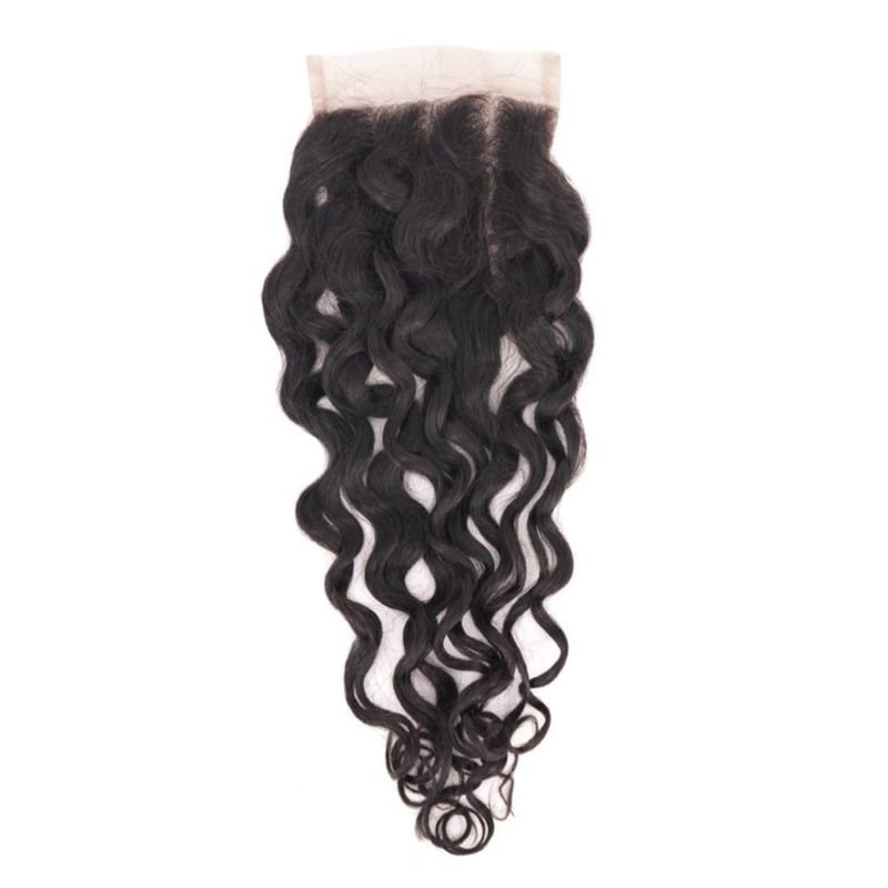 Spanish Wave 4x4 Transparent Lace Human Hair Closure by Private Label