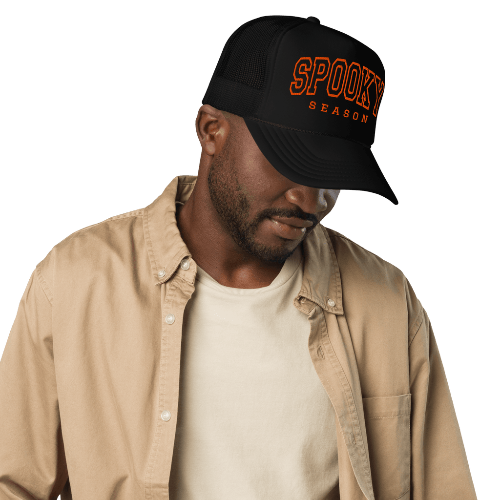 Spooky Season Embroidered Foam Trucker Hat by Goth Cloth Co.