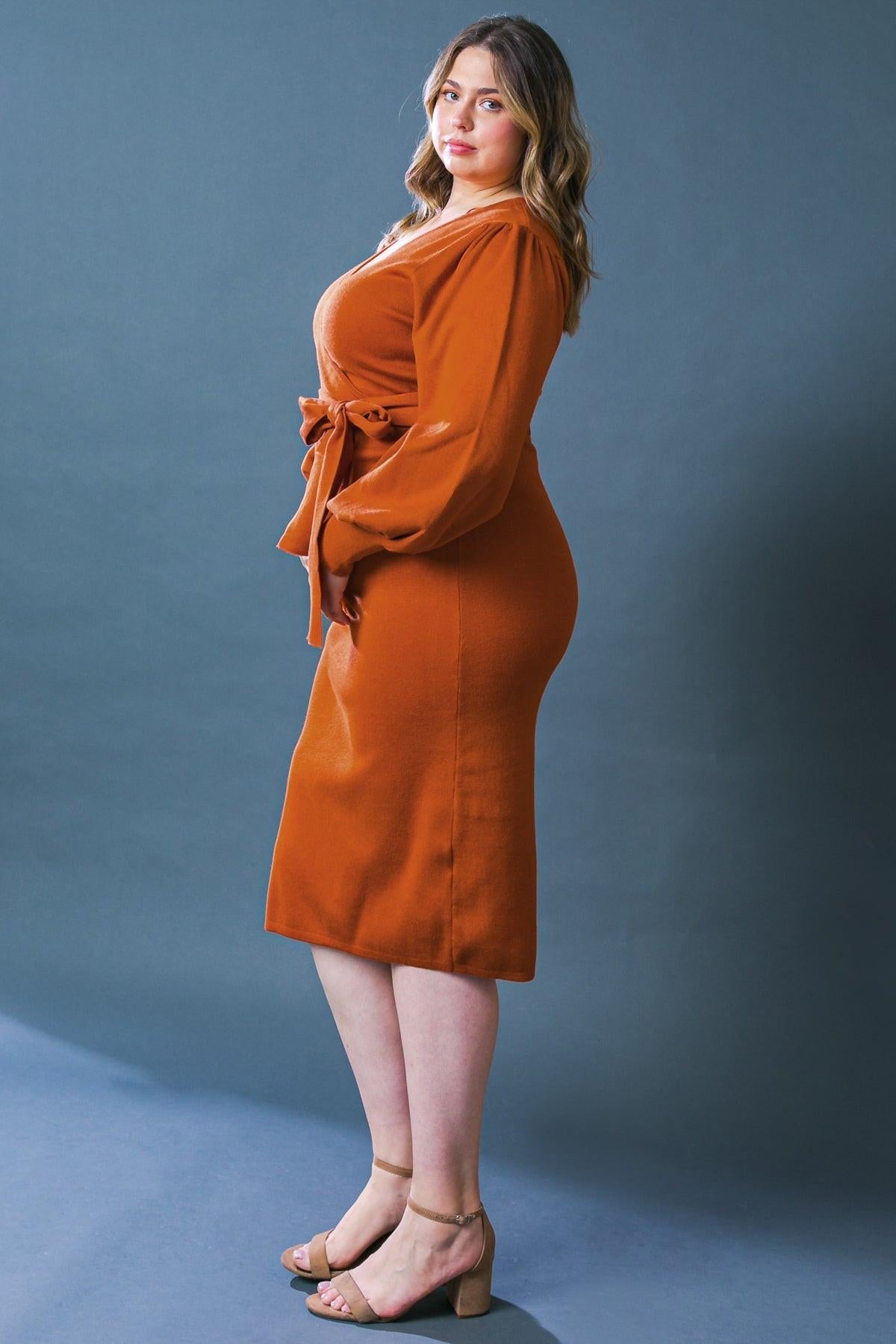 ADORABLE IDEAL SWEATER MIDI DRESS by Flying Tomato