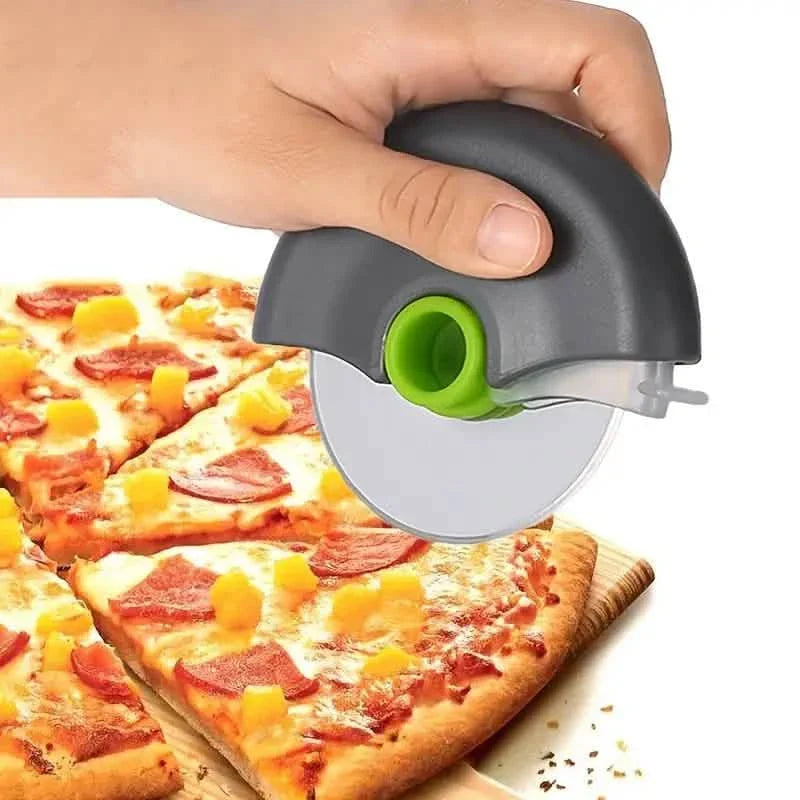 Stainless Steel Round Wheel Cutter with Lid by DailySale