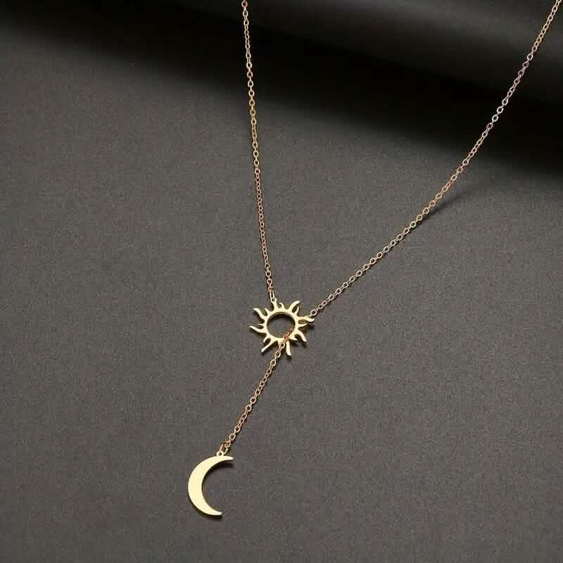 Stainless Steel Sun Totem and Moon Necklace by DailySale