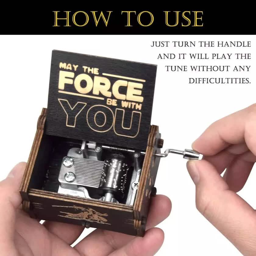 Star Wars Engraved Wooden Music Box by DailySale