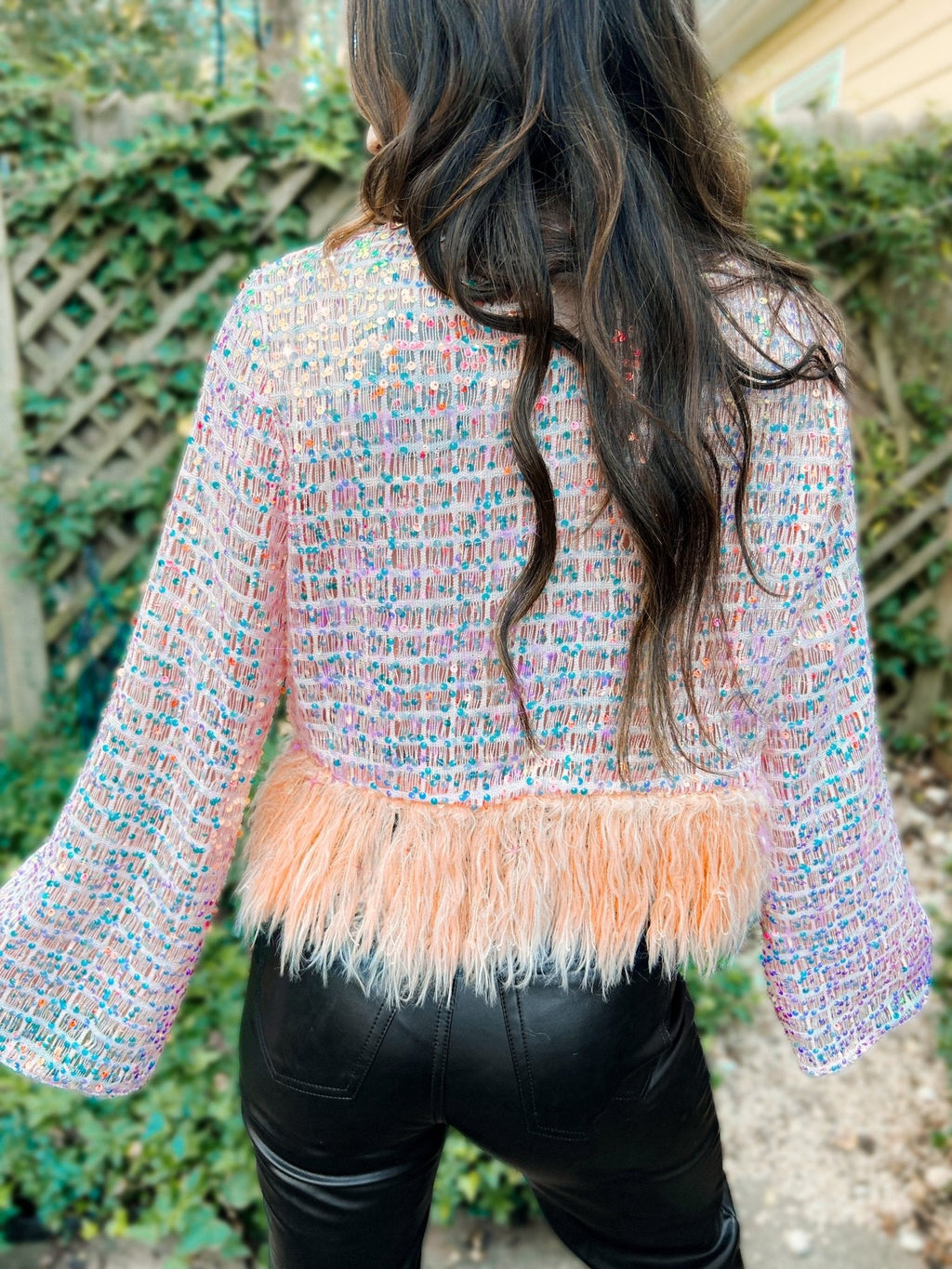 Starla Sequin & Feather Party Top by Girl Code Couture