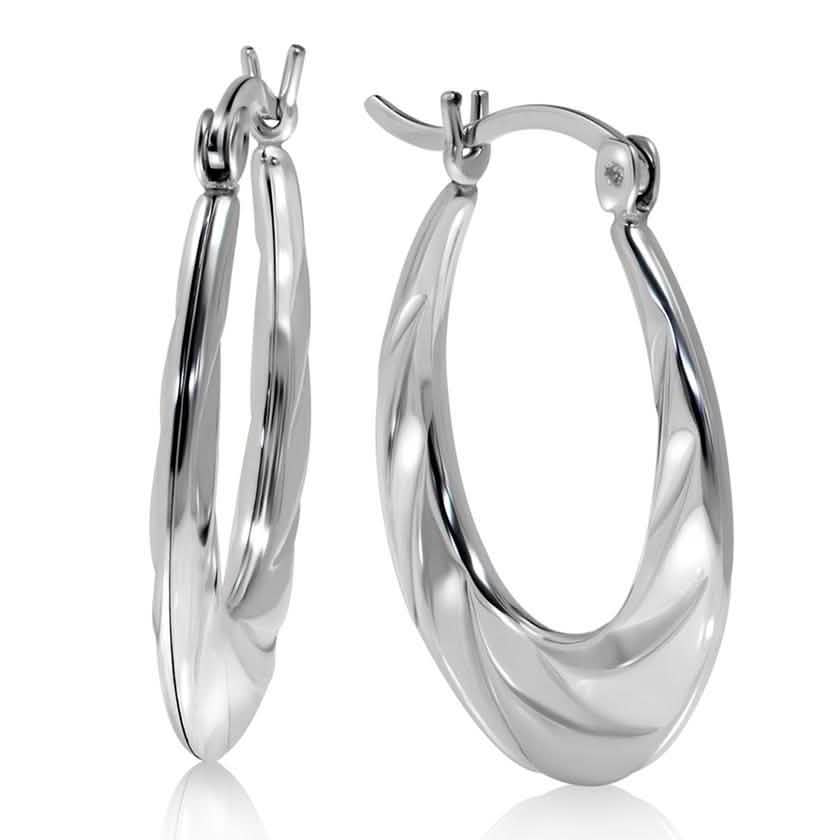 Sterling Silver Classic Shrimp Hoop Earrings By Paolo Fortelini by DailySale