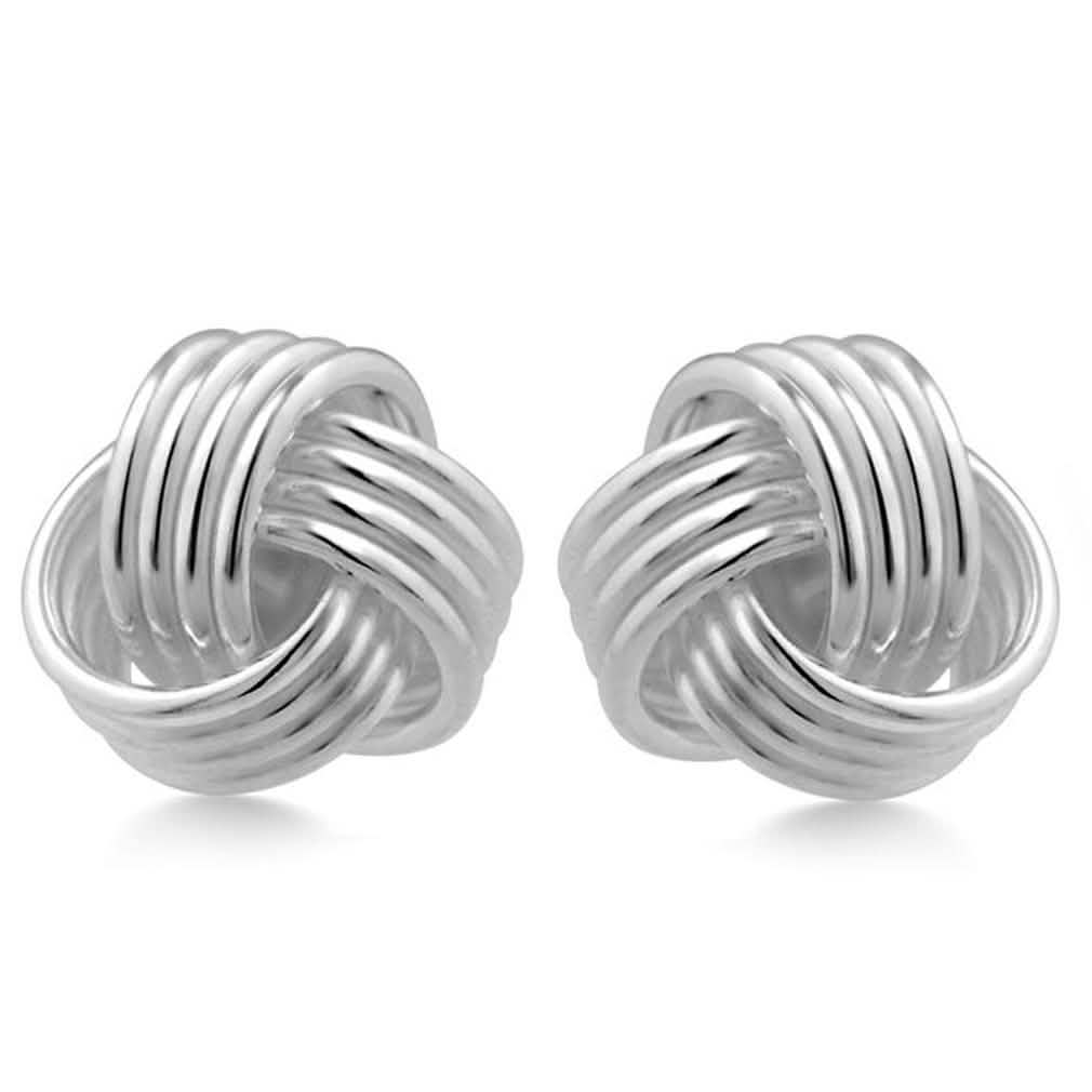 Sterling Silver Love Knot Stud Earrings by DailySale