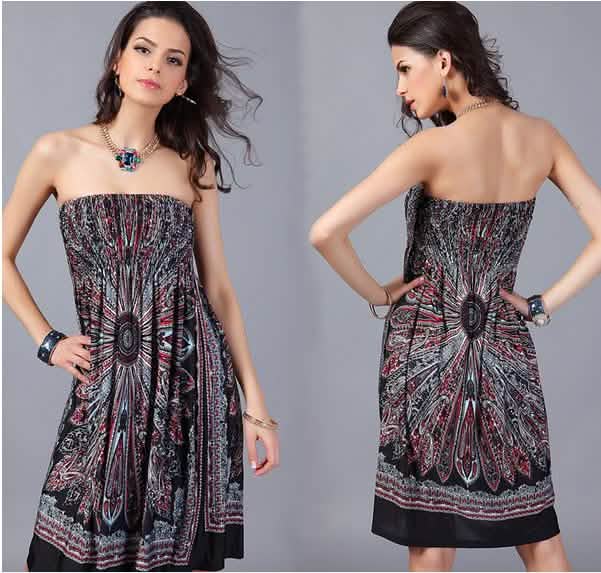 Strapless Paisley Print Dress - Assorted Styles and Sizes by DailySale