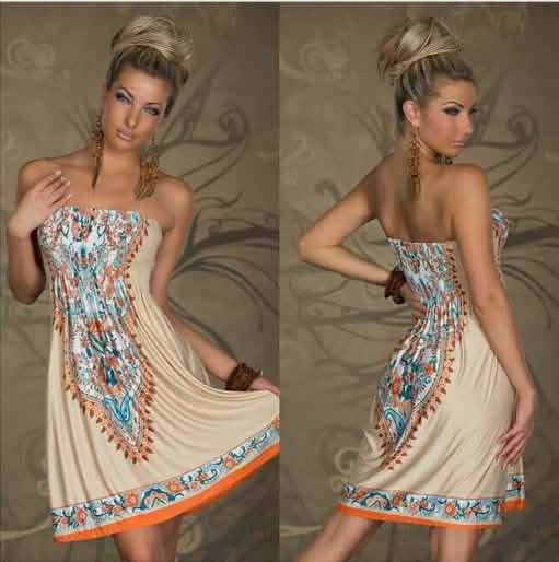 Strapless Paisley Print Dress - Assorted Styles and Sizes by DailySale