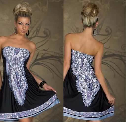 Strapless Paisley Print Dress - Assorted Styles and Sizes by DailySale
