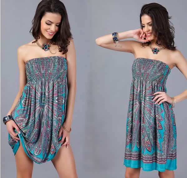 Strapless Paisley Print Dress - Assorted Styles and Sizes by DailySale