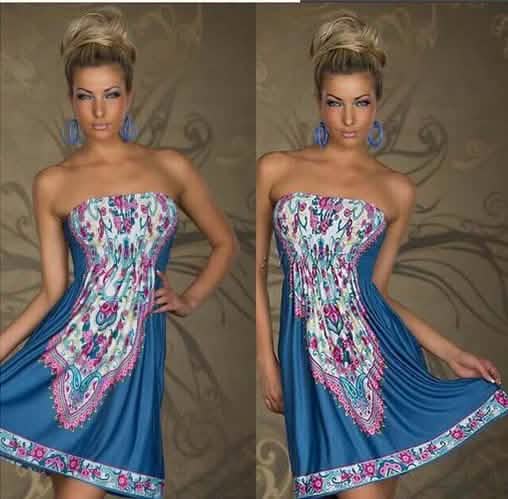 Strapless Paisley Print Dress - Assorted Styles and Sizes by DailySale