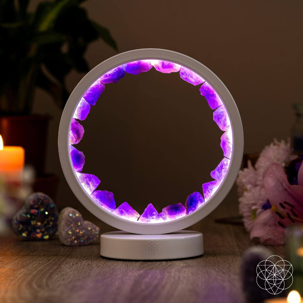 Stress Less, Sleep More – Amethyst Healing Lamp by Conscious Items