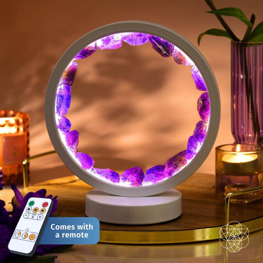 Stress Less, Sleep More – Amethyst Healing Lamp by Conscious Items