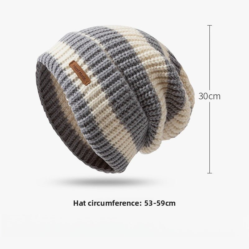 Striped Slouchy Beanie Hat(MAC305) by Mariam's Collection