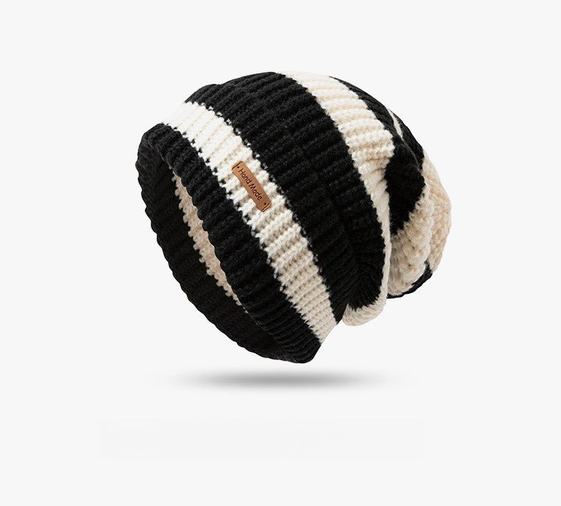 Striped Slouchy Beanie Hat(MAC305) by Mariam's Collection