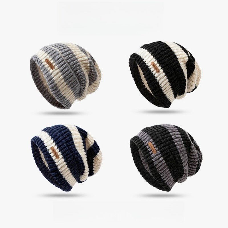 Striped Slouchy Beanie Hat(MAC305) by Mariam's Collection