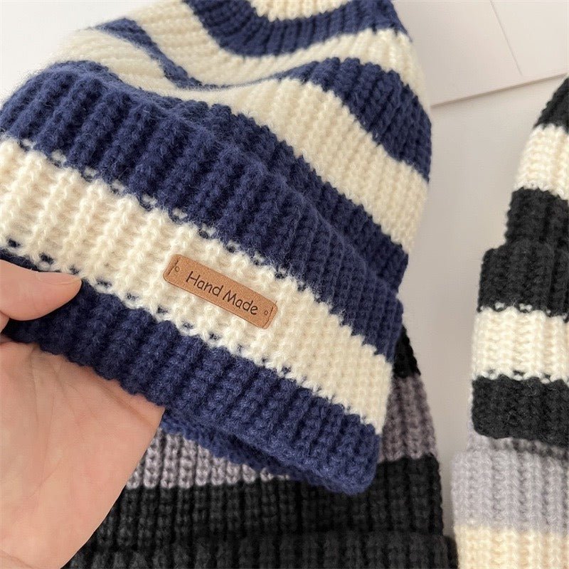 Striped Slouchy Beanie Hat(MAC305) by Mariam's Collection