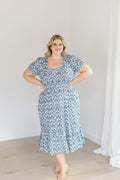 The Allison Dress in Navy Trellis - Final Sale by Carla Kiley Collection