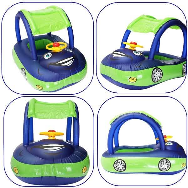 Summer Steering Wheel Sunshade Swim Ring Car Inflatable Baby Float Seat Boat by DailySale
