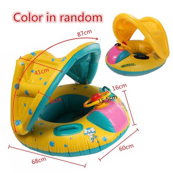 Summer Steering Wheel Sunshade Swim Ring Car Inflatable Baby Float Seat Boat by DailySale