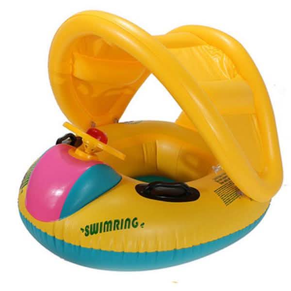 Summer Steering Wheel Sunshade Swim Ring Car Inflatable Baby Float Seat Boat by DailySale