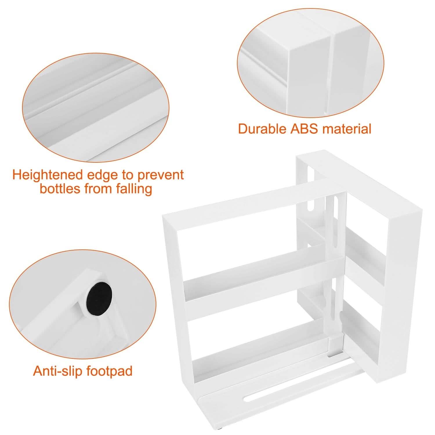 Swivel Cabinet Organizer Revolving Kitchen Rack Spice Organizer by DailySale