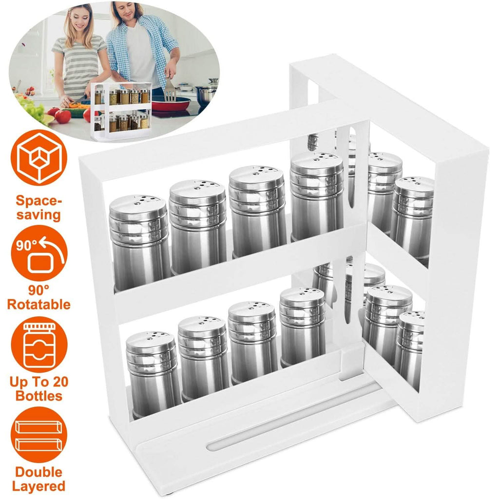 Swivel Cabinet Organizer Revolving Kitchen Rack Spice Organizer by DailySale
