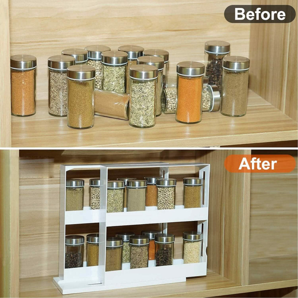 Swivel Cabinet Organizer Revolving Kitchen Rack Spice Organizer by DailySale