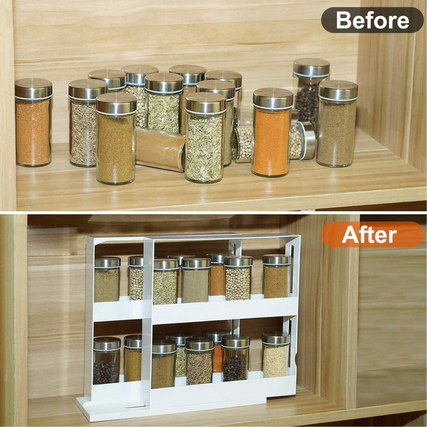 Swivel Cabinet Organizer Revolving Kitchen Rack Spice Organizer by DailySale