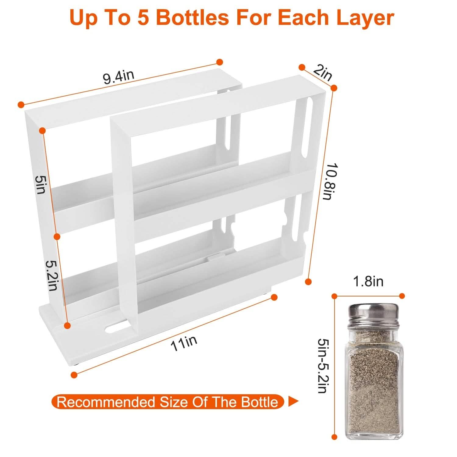 Swivel Cabinet Organizer Revolving Kitchen Rack Spice Organizer by DailySale