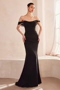 Ladivine Amoris T705 Off Shoulder Fitted Bridesmaid Gown by DiscountDressShop