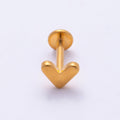 Titanium 4.5mm Minimalist Heart Universal Cartilage Piercing Flat Back Stud | BJ-00208 by DLUXCA