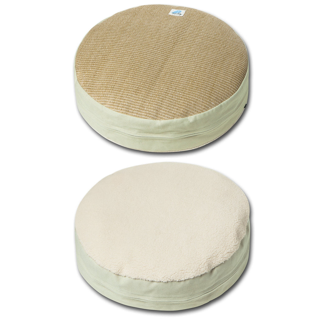 Touchcat 'Claw-ver Nest' Rounded Scratching Cat Bed w/ Teaser Toy by Pet Life