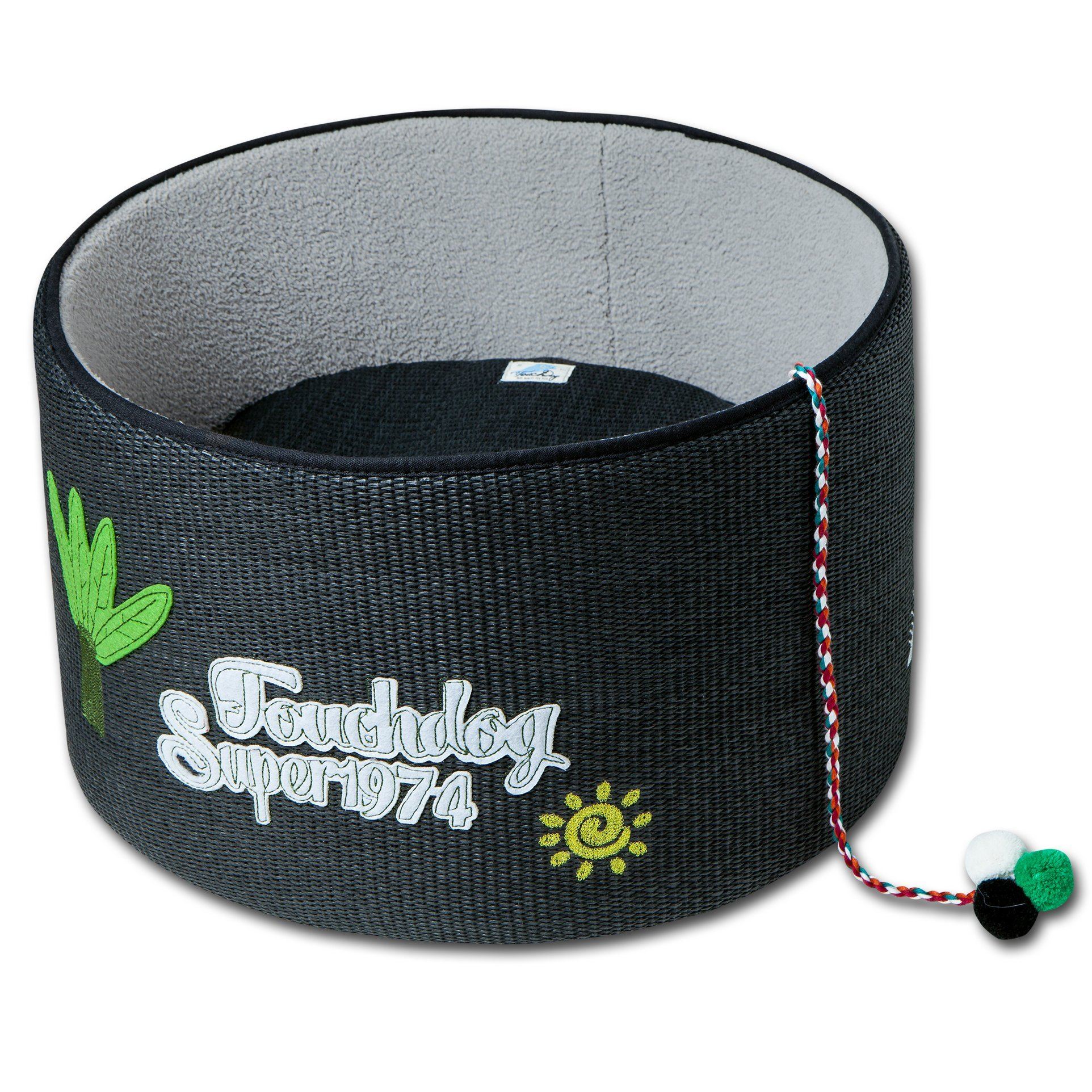 Touchcat 'Claw-ver Nest' Rounded Scratching Cat Bed w/ Teaser Toy by Pet Life