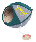 Touchcat ® 'Oval Saucer' Collapsible Walk-Through Kitty Pet Cat Bed House w/ Play Active Teaser Toy by Pet Life